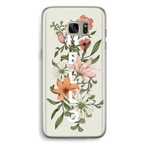 CaseCompany Hello bloemen: Samsung Galaxy S7 Edge Transparant Hoesje