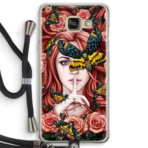 CaseCompany Lady Moth: Samsung Galaxy A5 (2016) Transparant Hoesje met koord