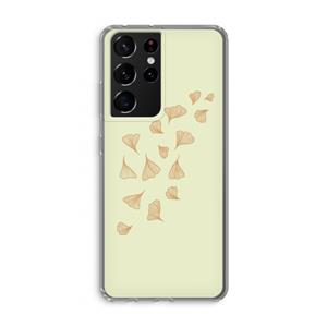 CaseCompany Falling Leaves: Samsung Galaxy S21 Ultra Transparant Hoesje