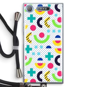 CaseCompany 8-bit N°1: Sony Xperia XZ1 Transparant Hoesje met koord