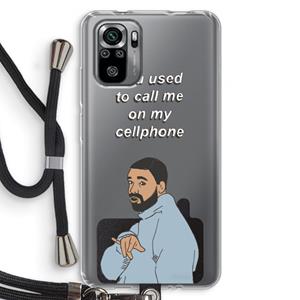 CaseCompany Hotline bling: Xiaomi Redmi Note 10S Transparant Hoesje met koord