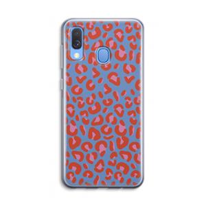 CaseCompany Leopard blue: Samsung Galaxy A40 Transparant Hoesje