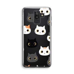 CaseCompany Katten: Samsung Galaxy J8 (2018) Transparant Hoesje