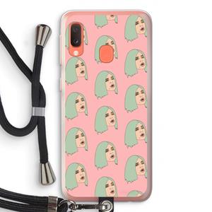 CaseCompany King Kylie: Samsung Galaxy A20e Transparant Hoesje met koord