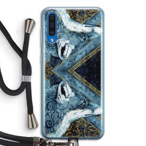CaseCompany Golden Fox: Samsung Galaxy A50 Transparant Hoesje met koord