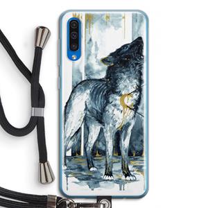 CaseCompany Bleeding Soul: Samsung Galaxy A50 Transparant Hoesje met koord