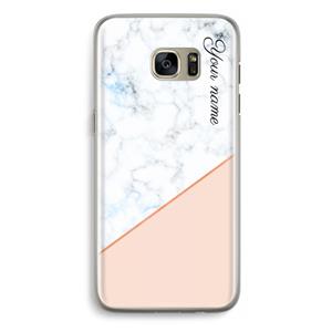 CaseCompany Marmer in stijl: Samsung Galaxy S7 Edge Transparant Hoesje
