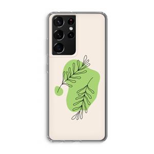 CaseCompany Beleaf in you: Samsung Galaxy S21 Ultra Transparant Hoesje