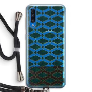 CaseCompany Moroccan tiles: Samsung Galaxy A50 Transparant Hoesje met koord