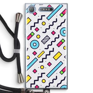 CaseCompany 8-bit N°8: Sony Xperia XZ1 Transparant Hoesje met koord