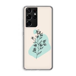 CaseCompany Violets are blue: Samsung Galaxy S21 Ultra Transparant Hoesje