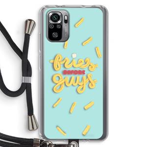 CaseCompany Always fries: Xiaomi Redmi Note 10S Transparant Hoesje met koord