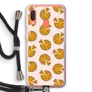 CaseCompany You Had Me At Pizza: Samsung Galaxy A20e Transparant Hoesje met koord
