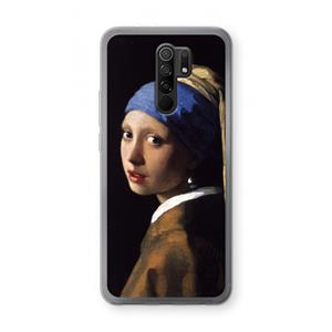 CaseCompany The Pearl Earring: Xiaomi Redmi 9 Transparant Hoesje
