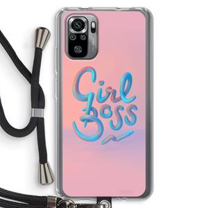 CaseCompany Girl boss: Xiaomi Redmi Note 10S Transparant Hoesje met koord