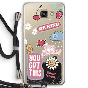 CaseCompany Positivity: Samsung Galaxy A5 (2016) Transparant Hoesje met koord