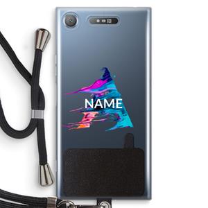 CaseCompany Abstract Spectrum: Sony Xperia XZ1 Transparant Hoesje met koord