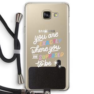 CaseCompany Right Place: Samsung Galaxy A5 (2016) Transparant Hoesje met koord