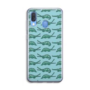 CaseCompany Kroko: Samsung Galaxy A40 Transparant Hoesje