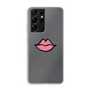 CaseCompany Kusje: Samsung Galaxy S21 Ultra Transparant Hoesje
