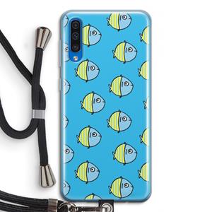 CaseCompany Visjes: Samsung Galaxy A50 Transparant Hoesje met koord