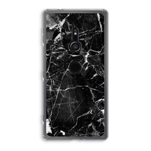 CaseCompany Zwart Marmer 2: Sony Xperia XZ2 Transparant Hoesje