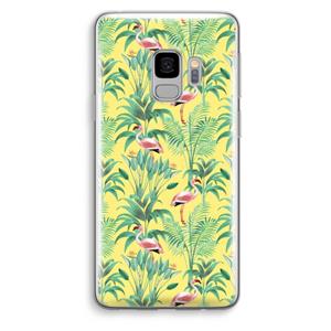 CaseCompany Flamingo party: Samsung Galaxy S9 Transparant Hoesje