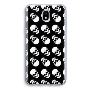 CaseCompany Musketon Skulls: Samsung Galaxy J5 (2017) Transparant Hoesje