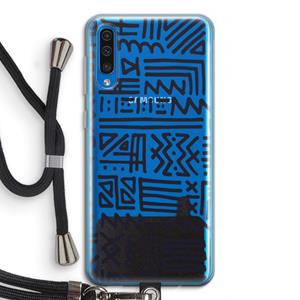 CaseCompany Marrakech print: Samsung Galaxy A50 Transparant Hoesje met koord