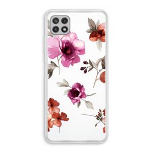 CaseCompany Geschilderde bloemen: Samsung Galaxy A22 4G Transparant Hoesje