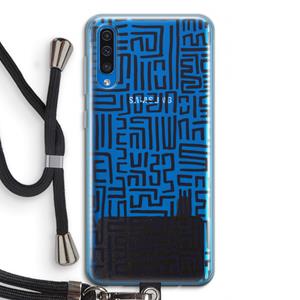 CaseCompany Moroccan Print: Samsung Galaxy A50 Transparant Hoesje met koord