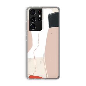 CaseCompany Lava: Samsung Galaxy S21 Ultra Transparant Hoesje