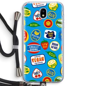 CaseCompany Fruitsticker: Samsung Galaxy J5 (2017) Transparant Hoesje met koord