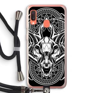 CaseCompany Oh Deer: Samsung Galaxy A20e Transparant Hoesje met koord