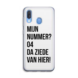 CaseCompany Da ziede van hier: Samsung Galaxy A40 Transparant Hoesje