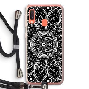CaseCompany Roses Are Red: Samsung Galaxy A20e Transparant Hoesje met koord