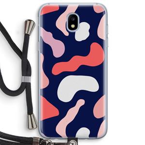 CaseCompany Memphis Shapes Pink: Samsung Galaxy J5 (2017) Transparant Hoesje met koord