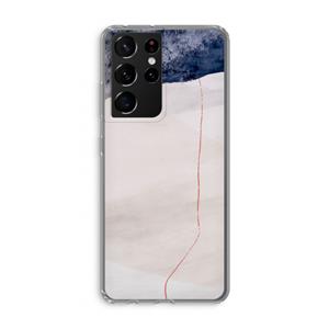 CaseCompany Stone White: Samsung Galaxy S21 Ultra Transparant Hoesje