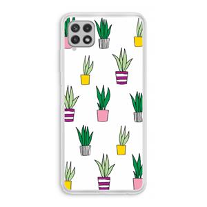 CaseCompany Sanseveria: Samsung Galaxy A22 4G Transparant Hoesje