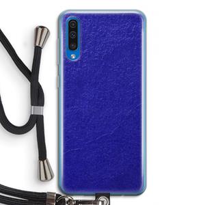 CaseCompany Majorelle Blue: Samsung Galaxy A50 Transparant Hoesje met koord