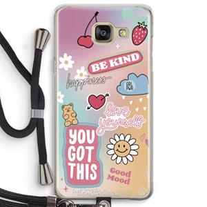 CaseCompany Positivity: Samsung Galaxy A5 (2016) Transparant Hoesje met koord