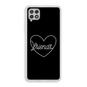 CaseCompany Friends heart black: Samsung Galaxy A22 4G Transparant Hoesje