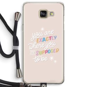 CaseCompany Right Place: Samsung Galaxy A5 (2016) Transparant Hoesje met koord