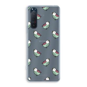 CaseCompany Vogeltjes: Sony Xperia 5 II Transparant Hoesje