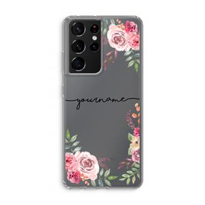 CaseCompany Rozen: Samsung Galaxy S21 Ultra Transparant Hoesje