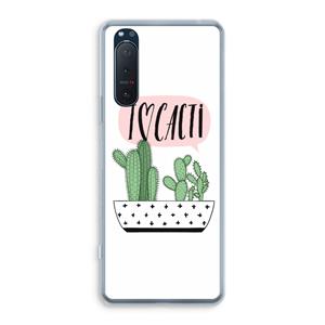 CaseCompany I love cacti: Sony Xperia 5 II Transparant Hoesje