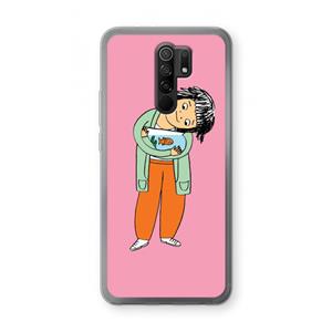 CaseCompany Visknuffel: Xiaomi Redmi 9 Transparant Hoesje