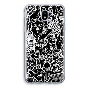CaseCompany Vexx Black Mixtape: Samsung Galaxy J5 (2017) Transparant Hoesje