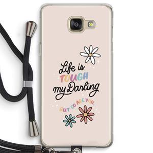 CaseCompany Tough Life: Samsung Galaxy A5 (2016) Transparant Hoesje met koord