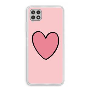 CaseCompany Hartje: Samsung Galaxy A22 4G Transparant Hoesje